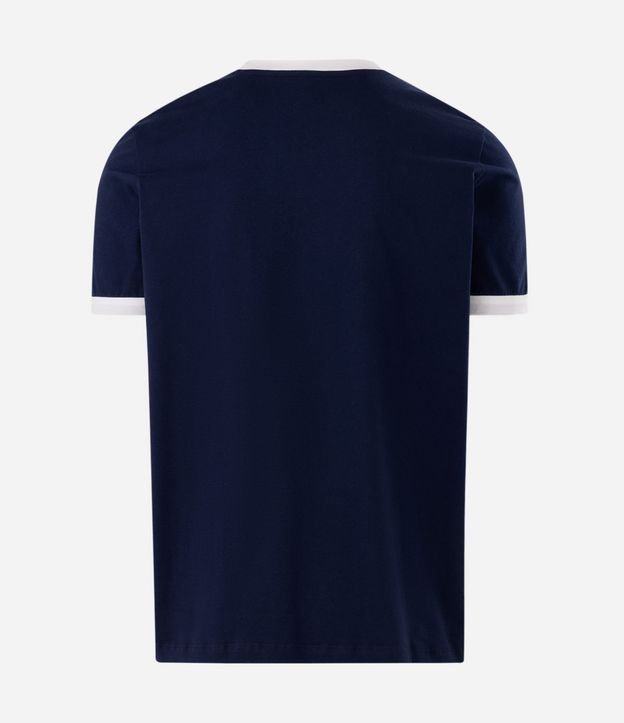 Remera Regular en Algodón con Rayas en los Hombros 6
