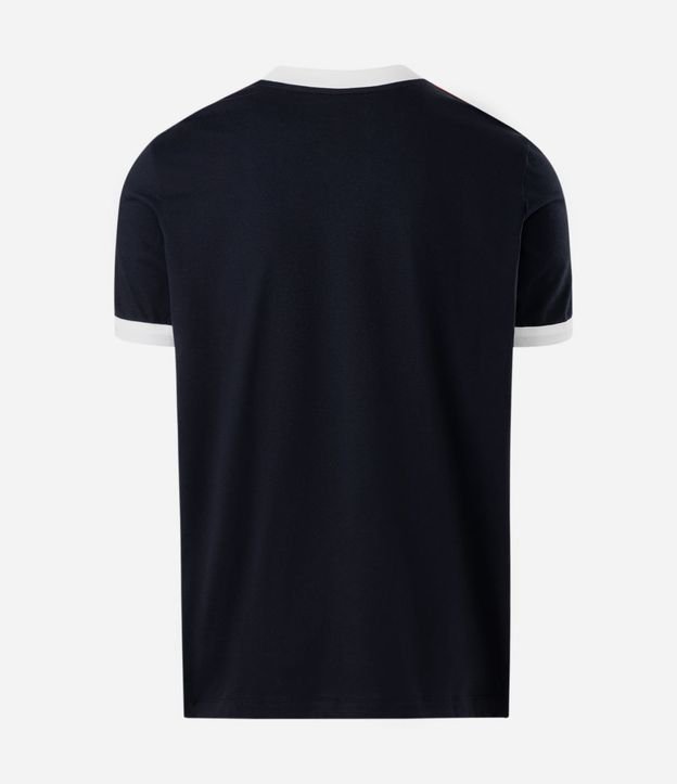 Remera Regular en Algodón con Rayas en los Hombros 2