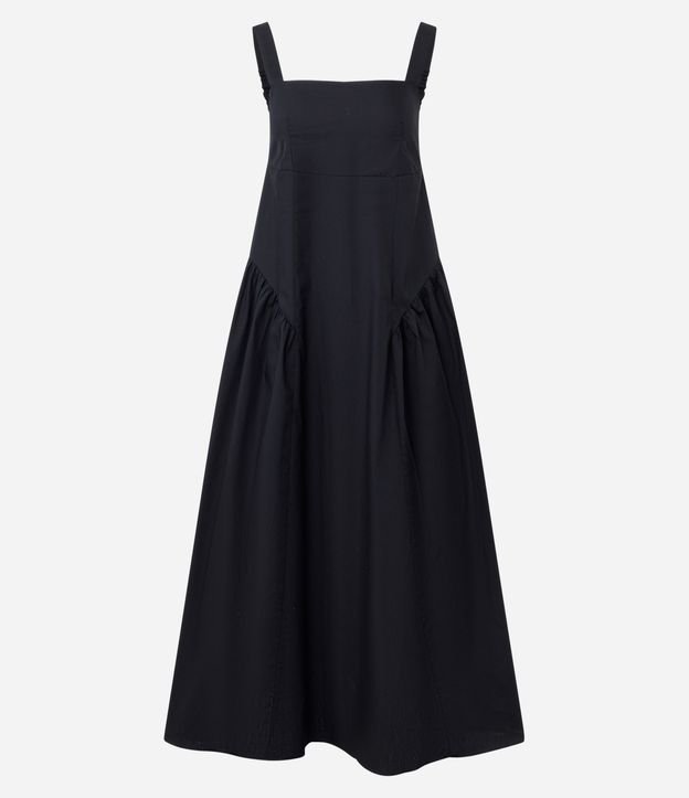 Vestido Midi en Tricolina con Escote Cuadrado 5