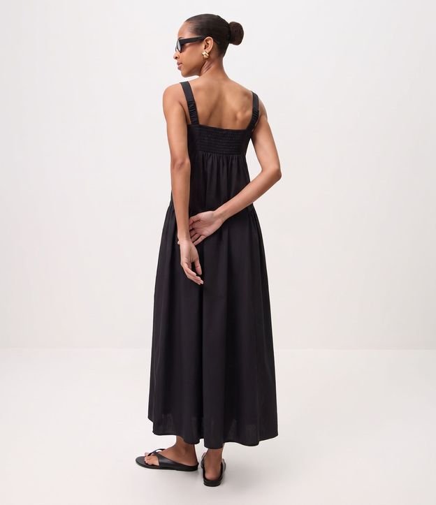 Vestido Midi en Tricolina con Escote Cuadrado 4
