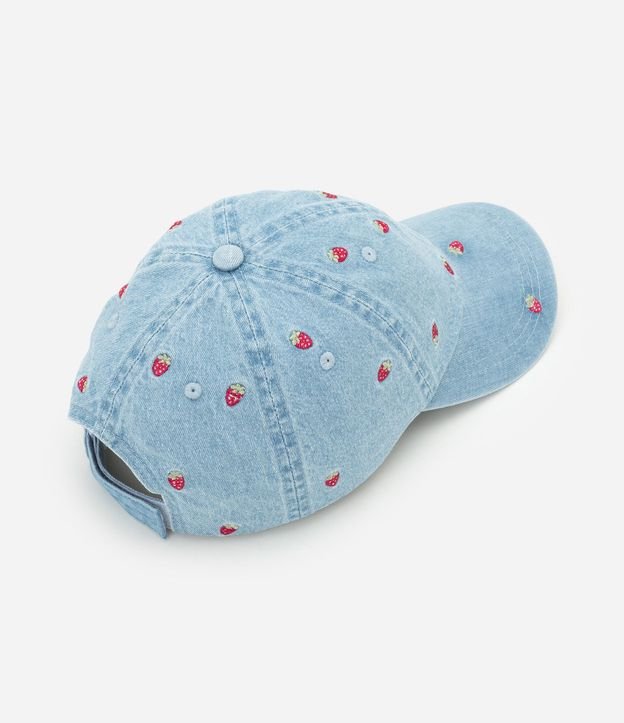 Gorra Infantil en Algodón Bordado de Frutillas -Talle único 2