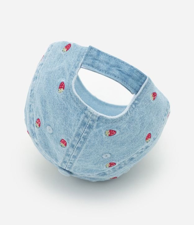 Gorra Infantil en Algodón Bordado de Frutillas -Talle único 3