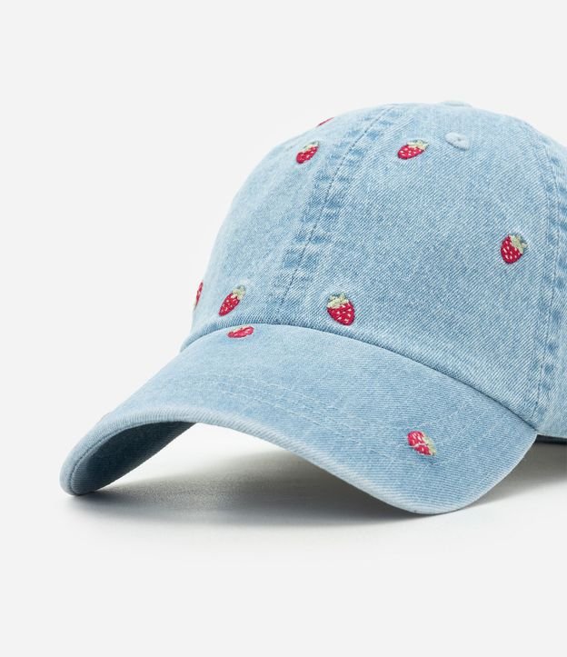 Gorra Infantil en Algodón Bordado de Frutillas -Talle único 4