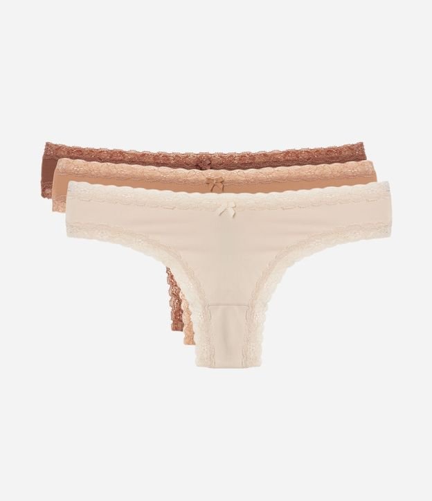 Kit 03 Bombachas Bikini Hilo en Microfibra