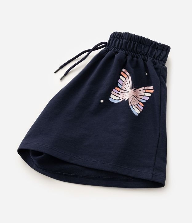 Short Infantil en Algodón Lentejuela Mariposas Corazón - Talle 5 a 16 años 5