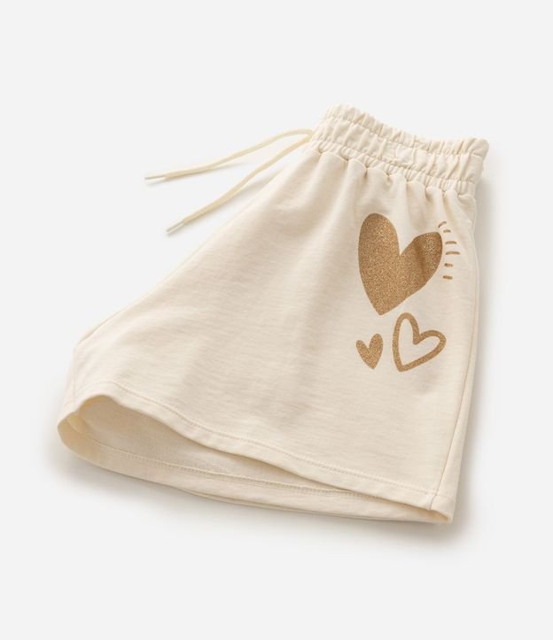 Short Infantil en Algodón Lentejuela Corazones - Talle 5 a 16 años 5