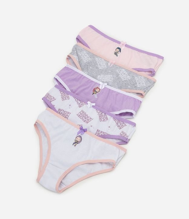 Kit 5 Bombachas Infantil en Algodón con Estampada K-Pop Demon Hunters - Talle U
