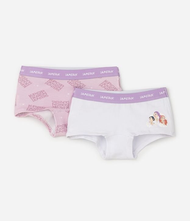 Kit 2 Prendas de Bombacha Boxer en Algodón de las Guerreras de K-pop - Talle 5 a 14 años