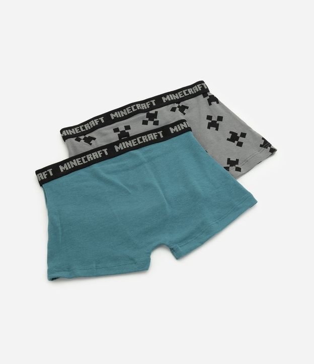 Kit 2 calzoncillos Boxer Infantil en Algodón Minecraft  - Talle 4 a 14 años 2