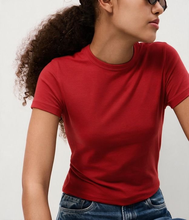 Blusa Básica en Algodón Peruano con Mangas Cortas 4