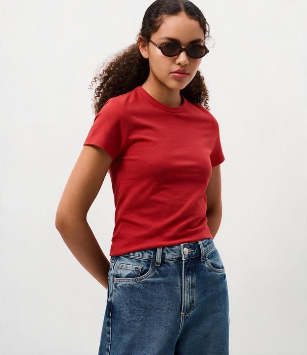Blusa Básica en Algodón Peruano con Mangas Cortas 5