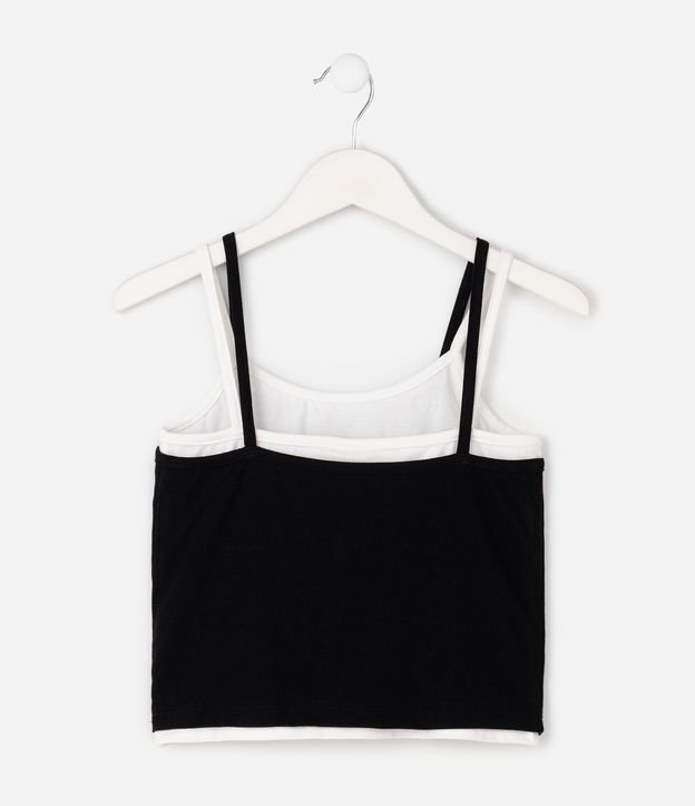 Blusa Slim Infantil en Algodón Sobrepuesta con Asa Doble - Talle 5 a 16 años 3