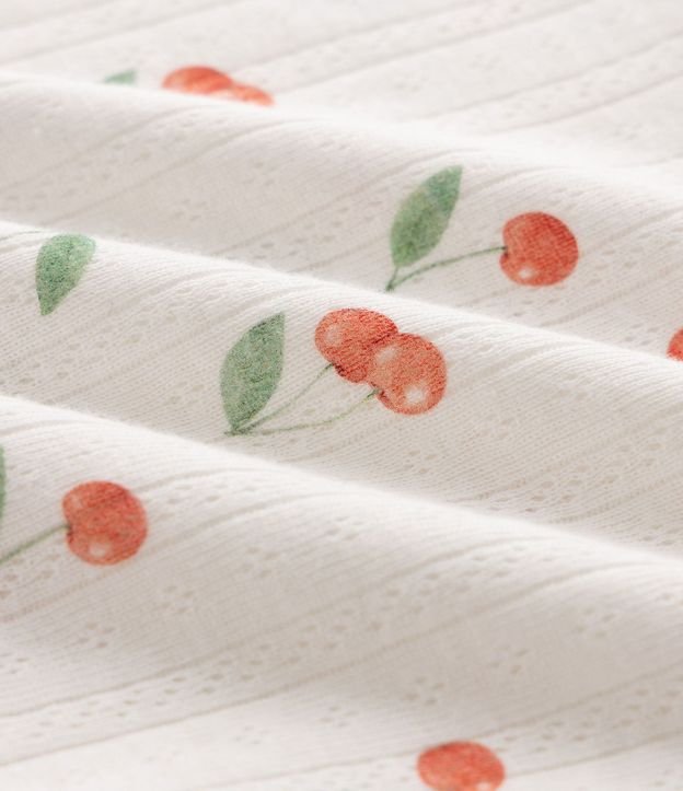 Blusa Infantil Em  Rib con Estampa de de Cerezas - Talle 5 a 16 años 4