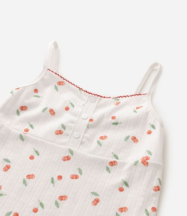 Blusa Infantil Em  Rib con Estampa de de Cerezas - Talle 5 a 16 años 5