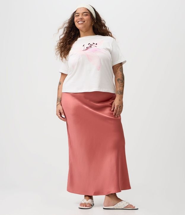 Blusa Regular en Algodón Flor Aquarelada Curve & Plus Size 2