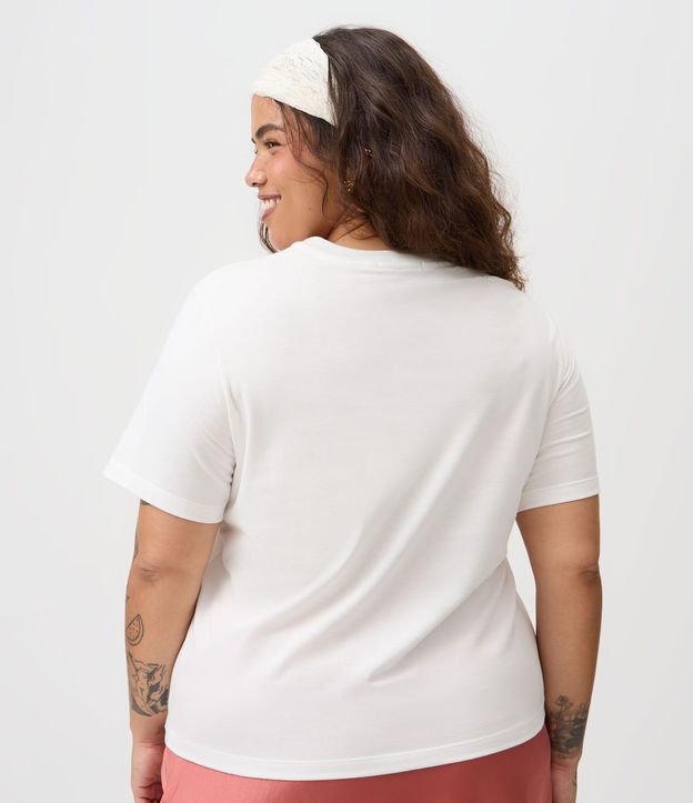 Blusa Regular en Algodón Flor Aquarelada Curve & Plus Size 4