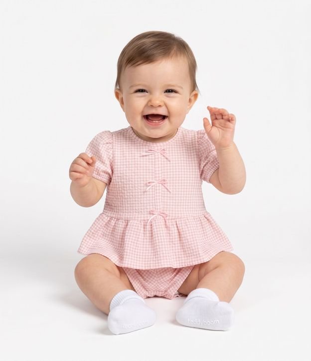 Conjunto Infantil Anarruga Lacitos en la Blusa - Talle 0 a 18 Meses 1