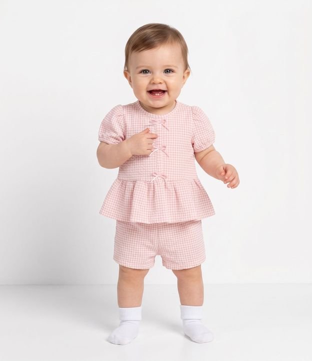 Conjunto Infantil Anarruga Lacitos en la Blusa - Talle 0 a 18 Meses 2