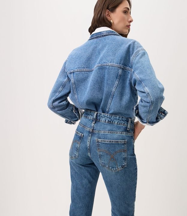 Pantalón Recto en Jeans Premium con Cintura Mediana 6