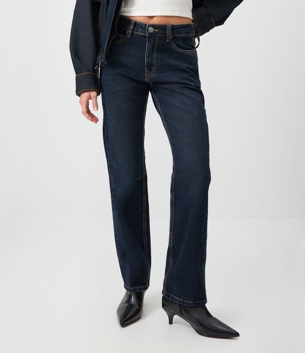 Pantalón Recto en Jeans Premium con Cintura Mediana 2