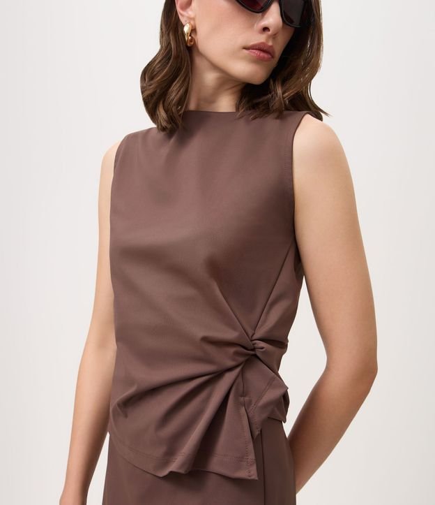 Blusa en Microfibra con Torcido Lateral 2