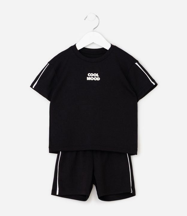 Conjunto Infantil Modal con Puff en Lettering - Talle 1 a 6 años 1-5-6