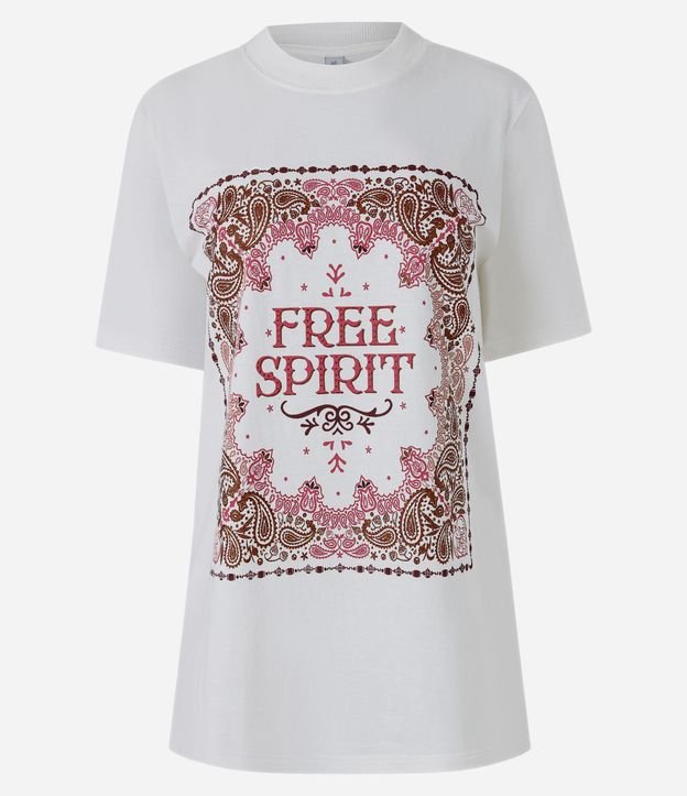 Remera Alargada en Algodón Free Spirit Floral