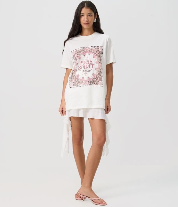 Remera Alargada en Algodón Free Spirit Floral 2