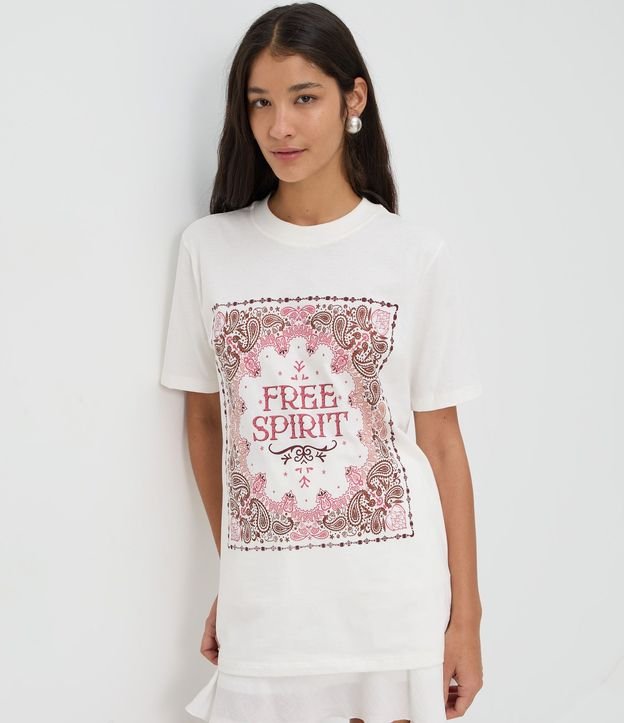 Remera Alargada en Algodón Free Spirit Floral 3