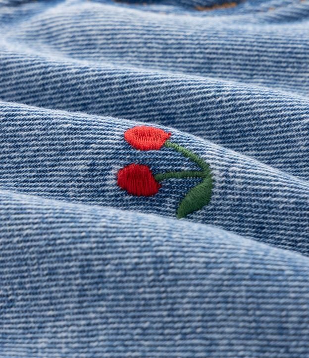 Short Jeans Infantil de Cerezas - Talle 5 a 16 años 4