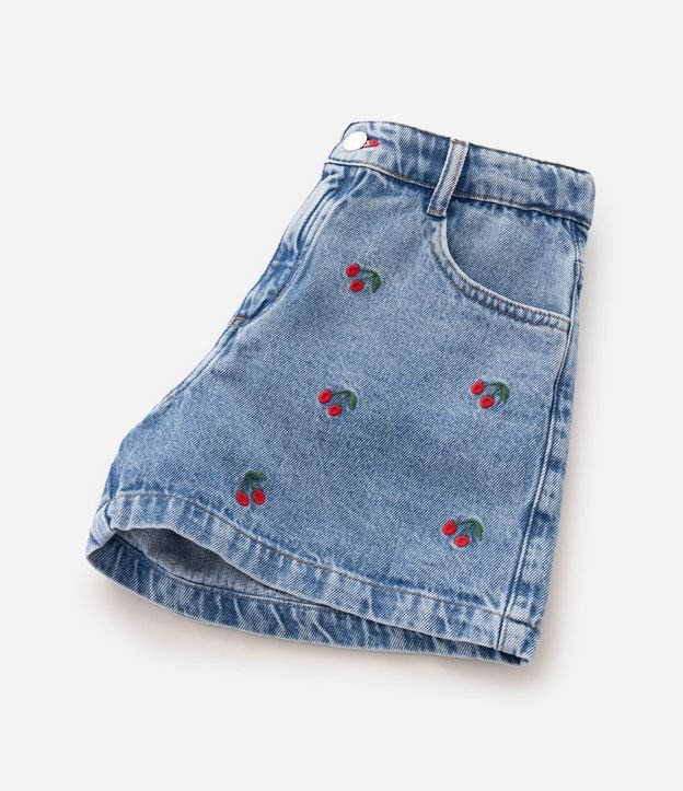 Short Jeans Infantil de Cerezas - Talle 5 a 16 años 5