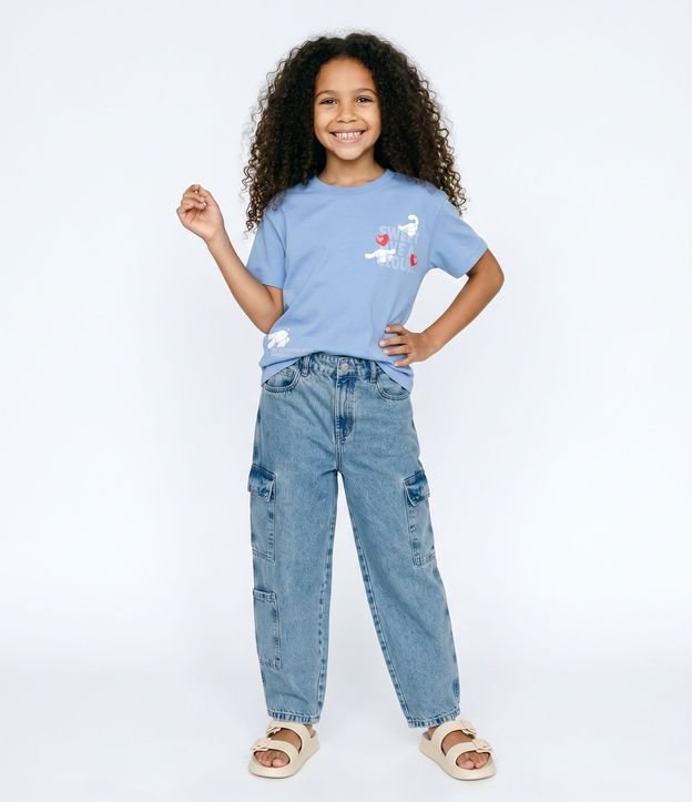 Remera Infantil en Algodón Cinnamoroll Estampada  Frente y Espalda - Talle 5 a 16 años 1
