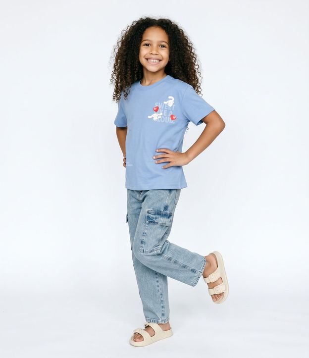 Remera Infantil en Algodón Cinnamoroll Estampada  Frente y Espalda - Talle 5 a 16 años 2