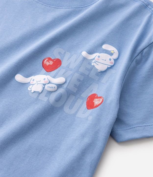 Remera Infantil en Algodón Cinnamoroll Estampada  Frente y Espalda - Talle 5 a 16 años 5