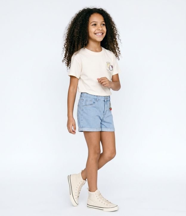 Remera Infantil Hello Kitty Estampado Matcha Club Relaxed  - Talle 5 a 16 años 2