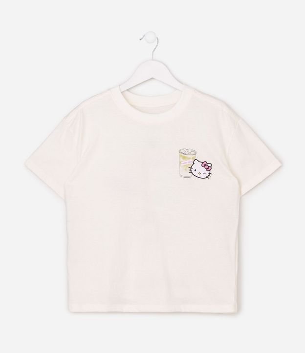 Remera Infantil Hello Kitty Estampado Matcha Club Relaxed  - Talle 5 a 16 años