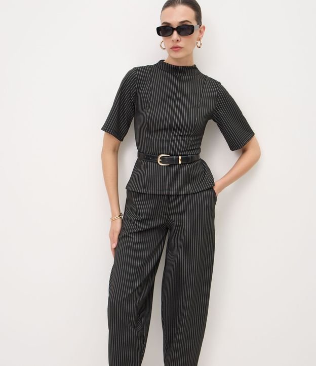 Pantalón Barrel con Estampado Raya de Tiza 2