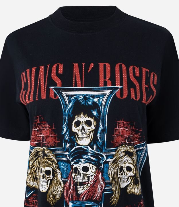 Remera con Estampada Guns N’ Roses y Aplicaciones en el Lettering 2
