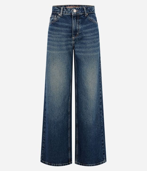 Pantalón Wide Leg en Jeans Premium con Cintura Mediana 6