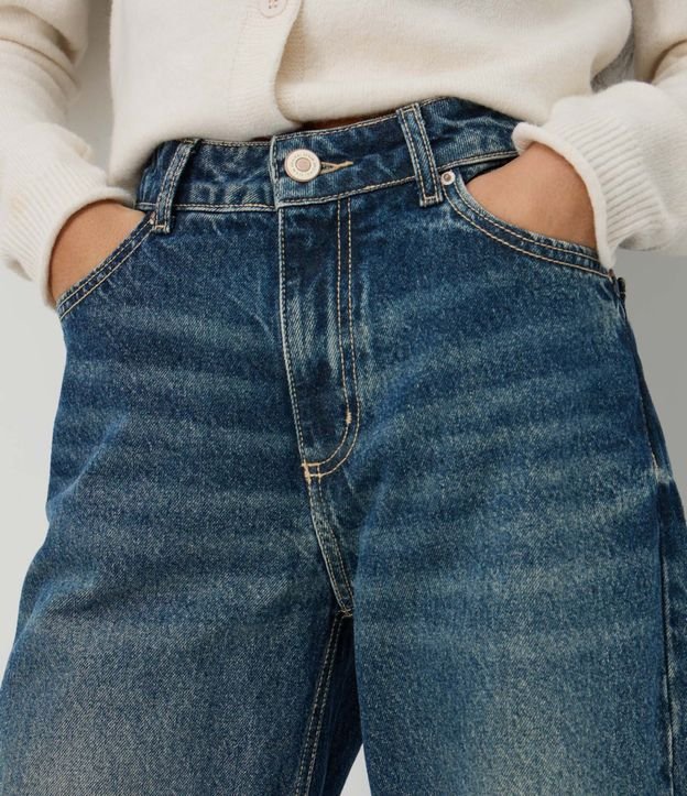 Pantalón Wide Leg en Jeans Premium con Cintura Mediana 3