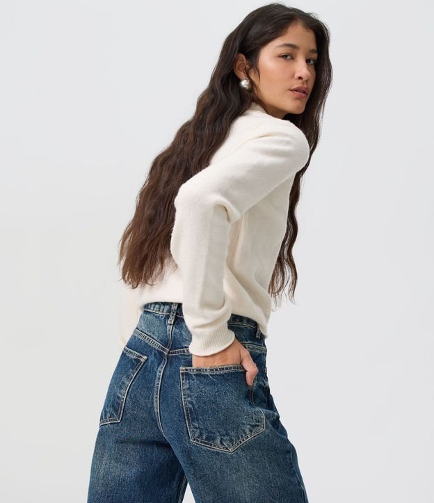 Pantalón Wide Leg en Jeans Premium con Cintura Mediana 4
