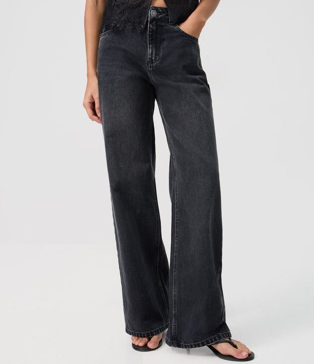 Pantalón Wide Leg en Jeans Premium con Cintura Mediana 7