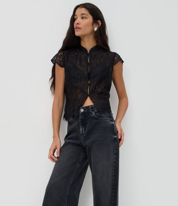 Pantalón Wide Leg en Jeans Premium con Cintura Mediana 6