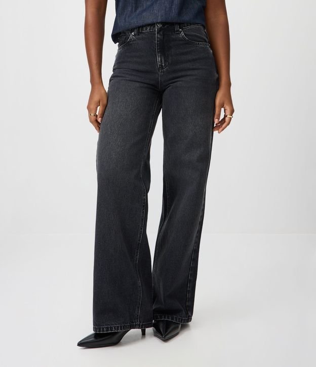 Pantalón Wide Leg en Jeans Premium con Cintura Mediana 2