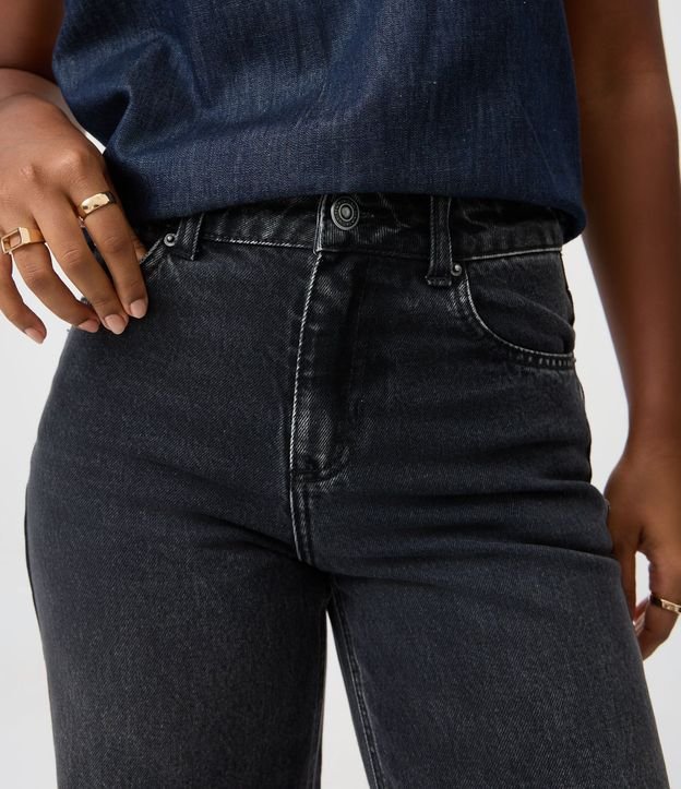 Pantalón Wide Leg en Jeans Premium con Cintura Mediana 3