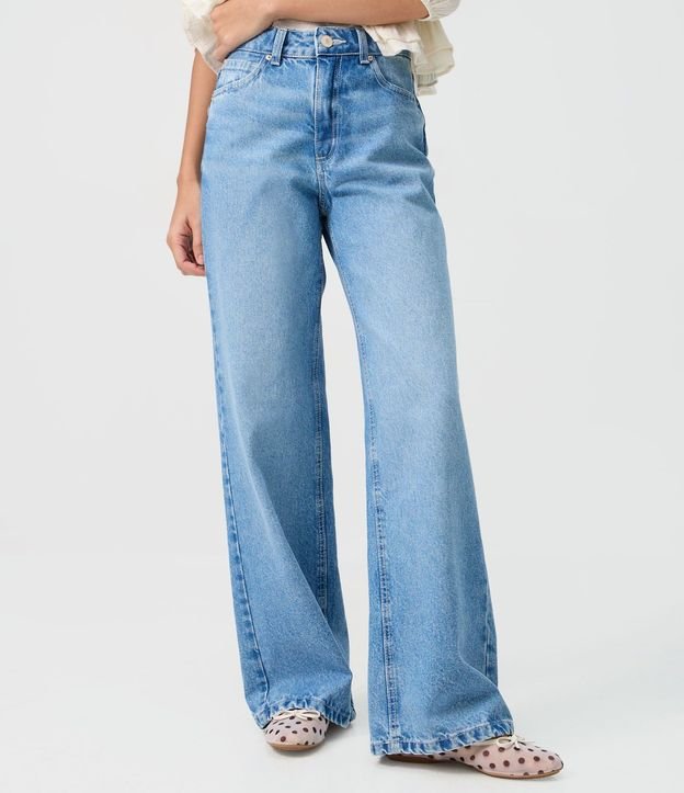Pantalón Wide Leg en Jeans Premium con Cintura Mediana 2
