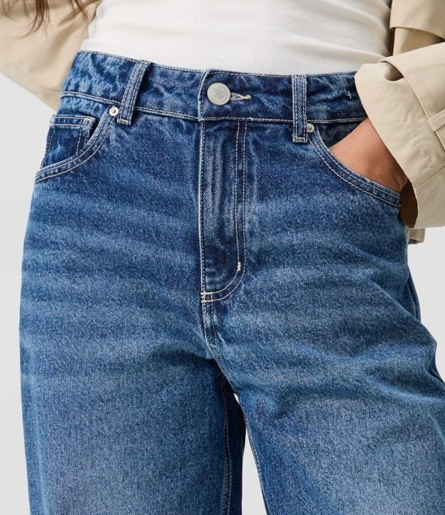 Pantalón Wide Leg en Jeans Premium con Cintura Mediana 4