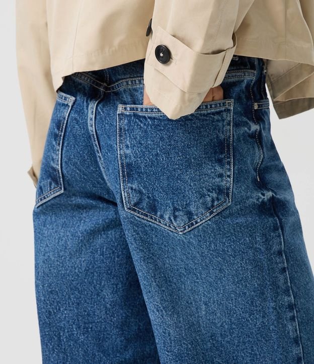 Pantalón Wide Leg en Jeans Premium con Cintura Mediana 5