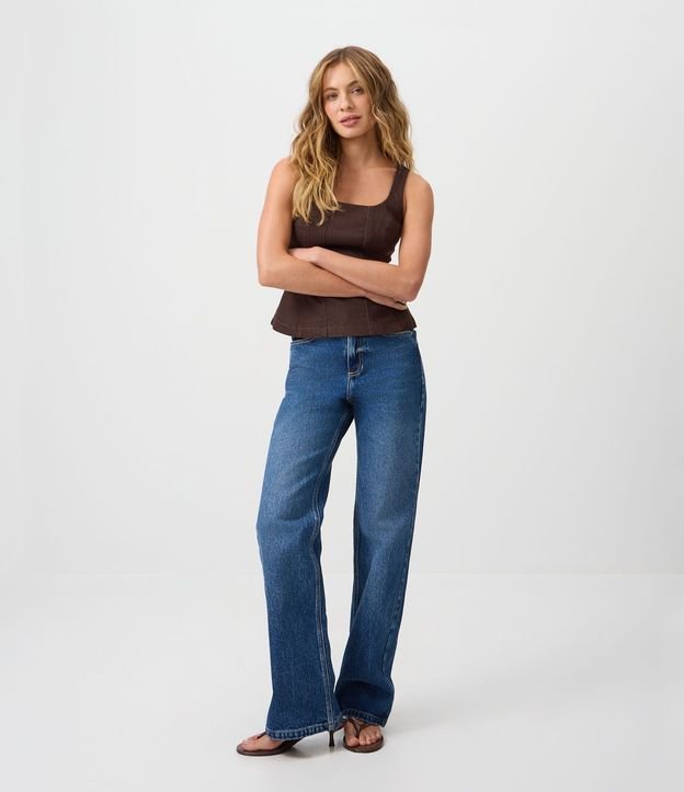 Pantalón Recto Comfort en Jeans Premium con Cintura Alta 2