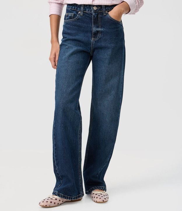 Pantalón Recto Comfort en Jeans Premium con Cintura Alta 3